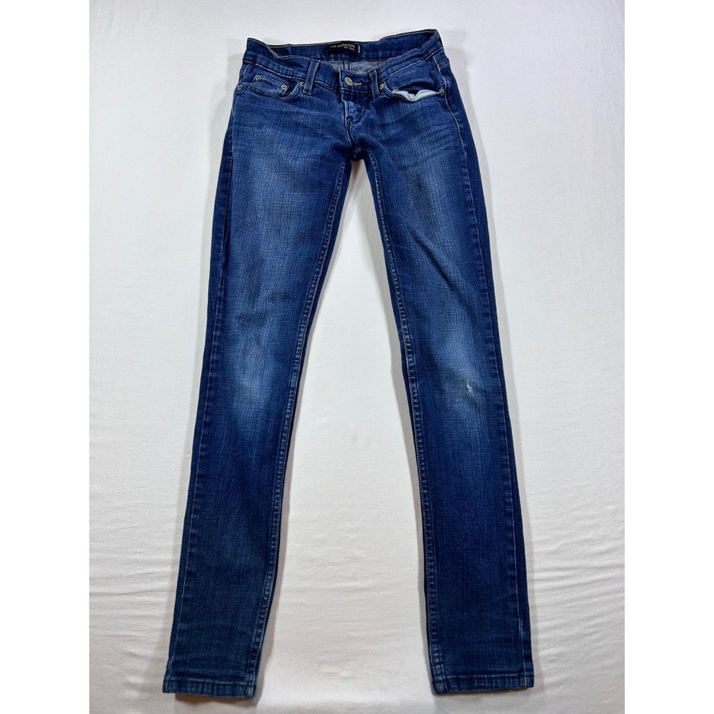 Levis 524 Too Superlow Jeans Womens 1M Dark Wash Straight Leg Blue Denim